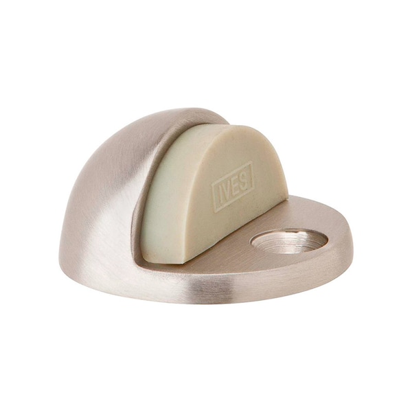 Ives 1-3/4 in. W X 2 in. L Brass Satin Nickel Door Stop Mounts to floor 436B15 - main